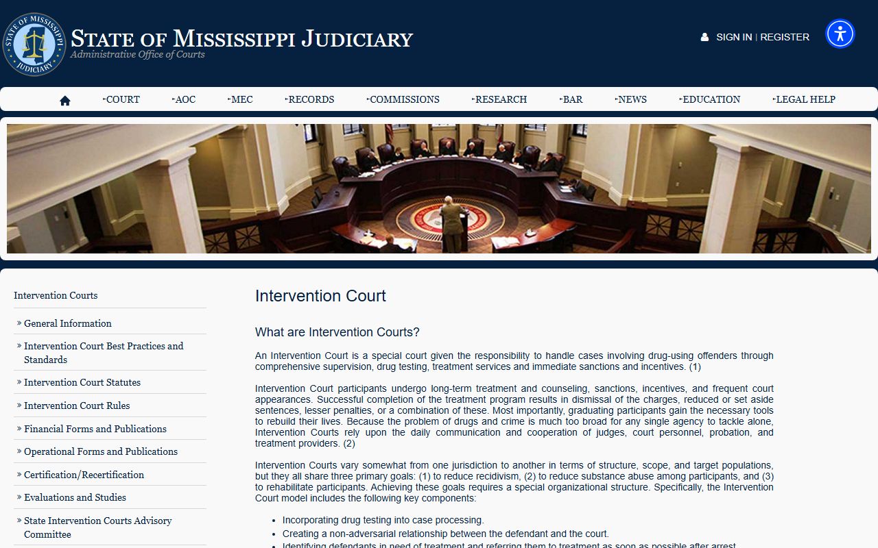 Lowndes County criminal court records Mississippi intervention courts