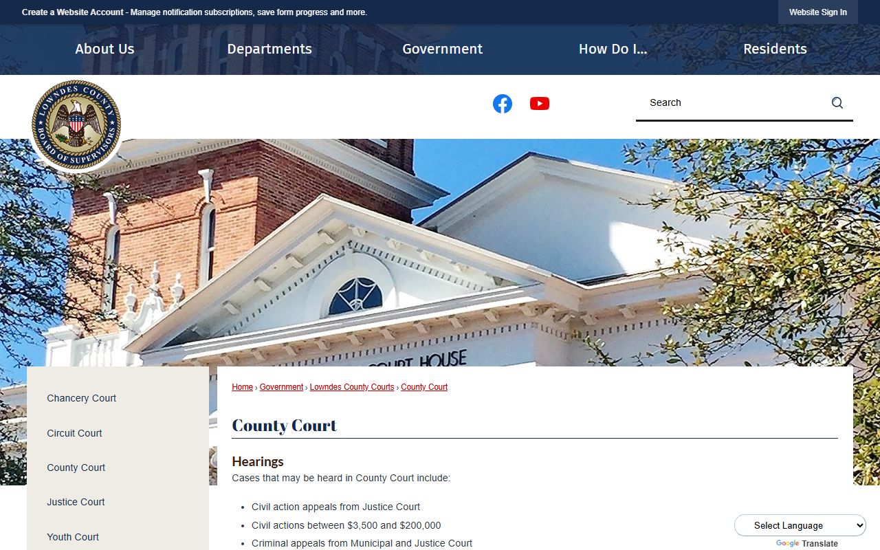 Lowndes County Court records and case jurisdiction details