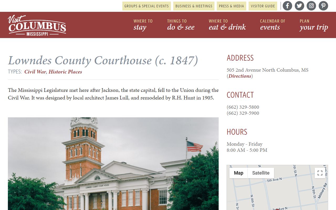 Historic Lowndes County Courthouse tied to county court records
