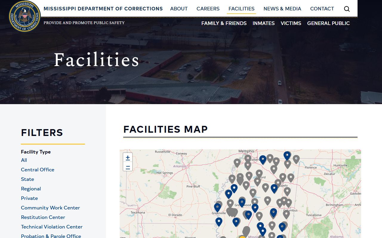 Lowndes County inmate records MDOC state facilities directory