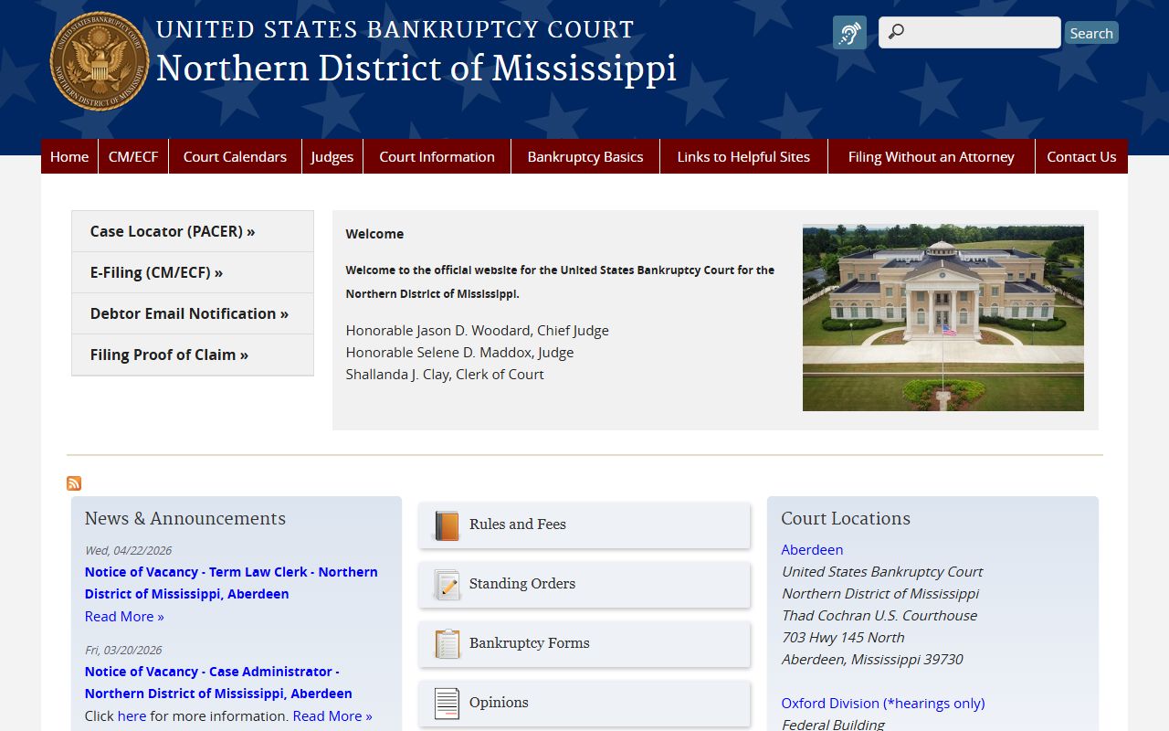 Lowndes County probate records related Northern District bankruptcy court