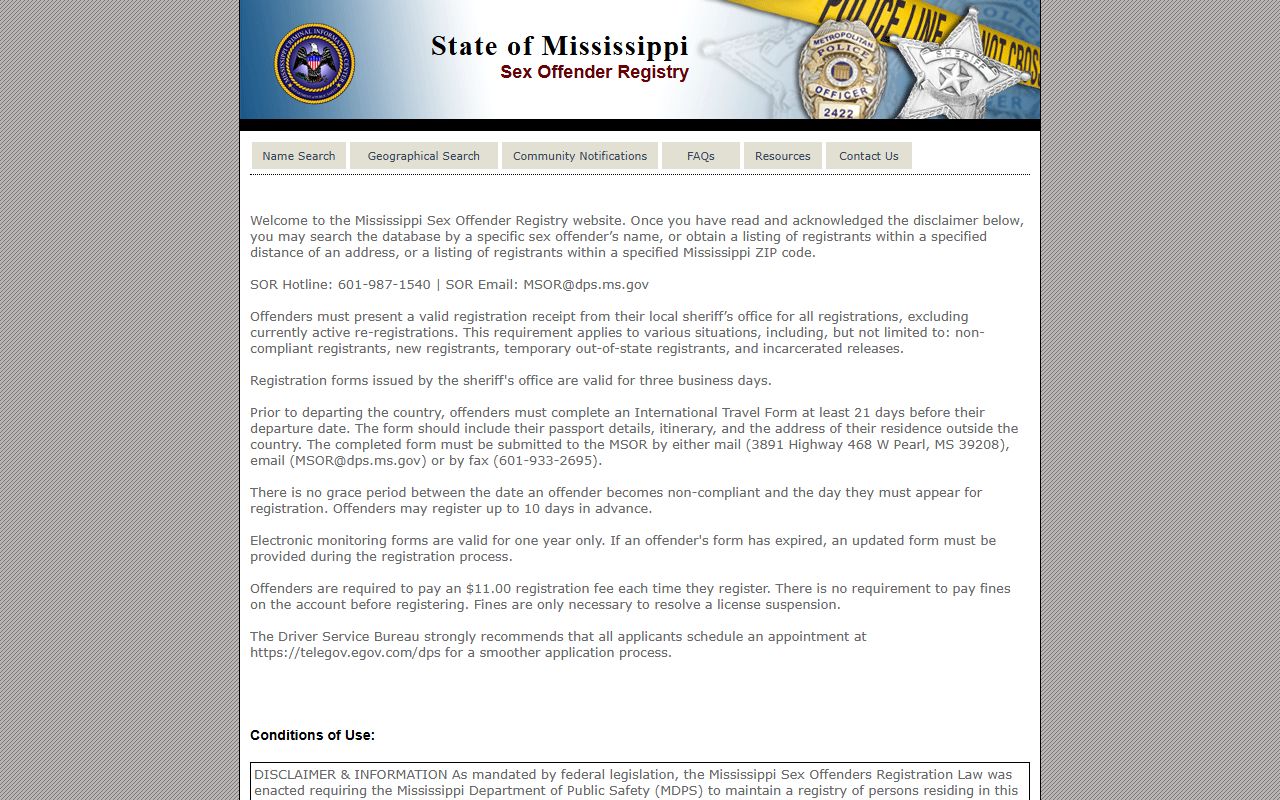 Lowndes County warrant records Mississippi sex offender search
