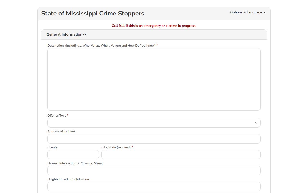 Lowndes County warrant records P3 Tips submit a tip form